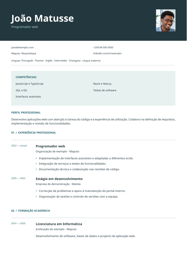 Exemplo Vértice: Cabeçalho grafite · Competências primeiro · Datas numa coluna própria