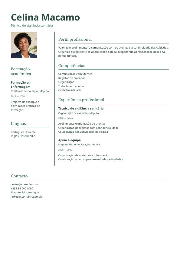Exemplo Vigilância: Formação e línguas na margem · Prática na coluna principal